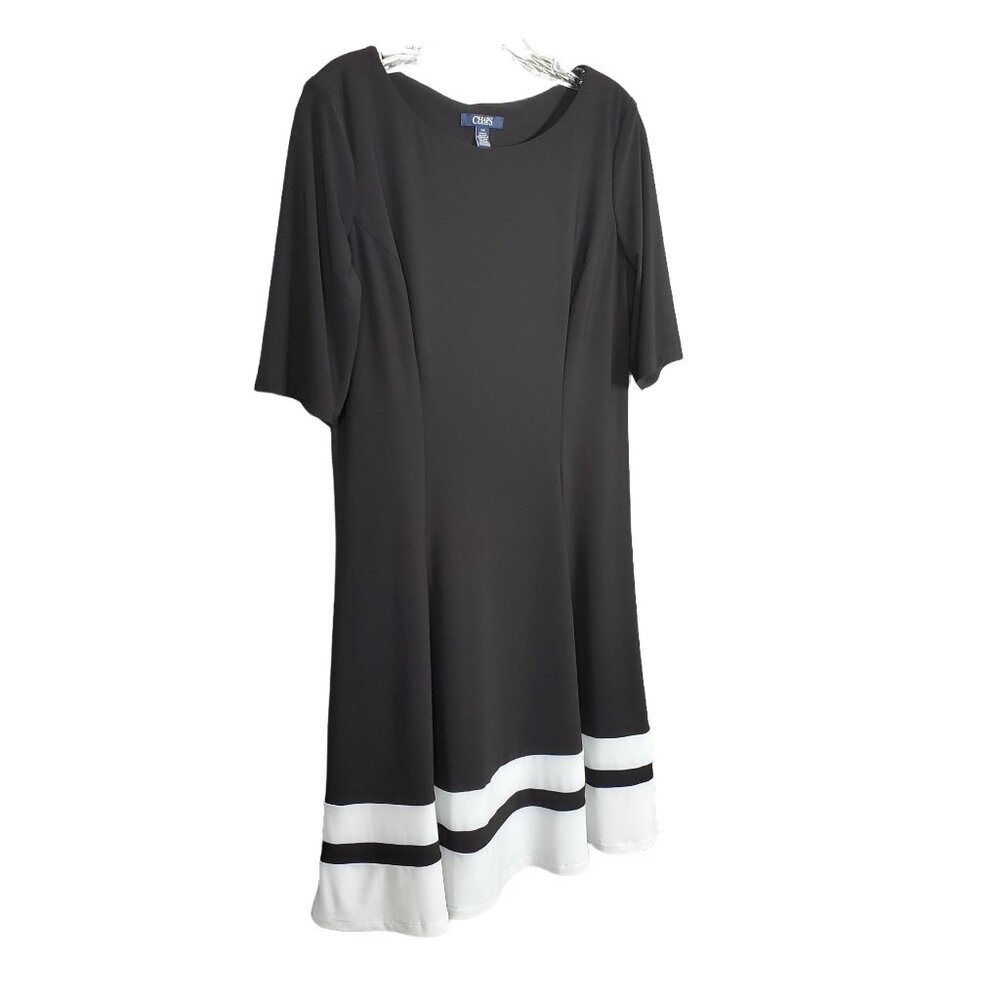 Chaps Sz L Dress Jersey Knit Scoop Neck Short Sleeve Shaped Fit Preppy Nautical